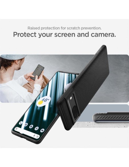 Spigen Liquid Air dėklas, skirtas Google Pixel 7 – matinė juoda Spigen Liquid Air dėklas, skirtas Google Pixel 7 – matinė juoda