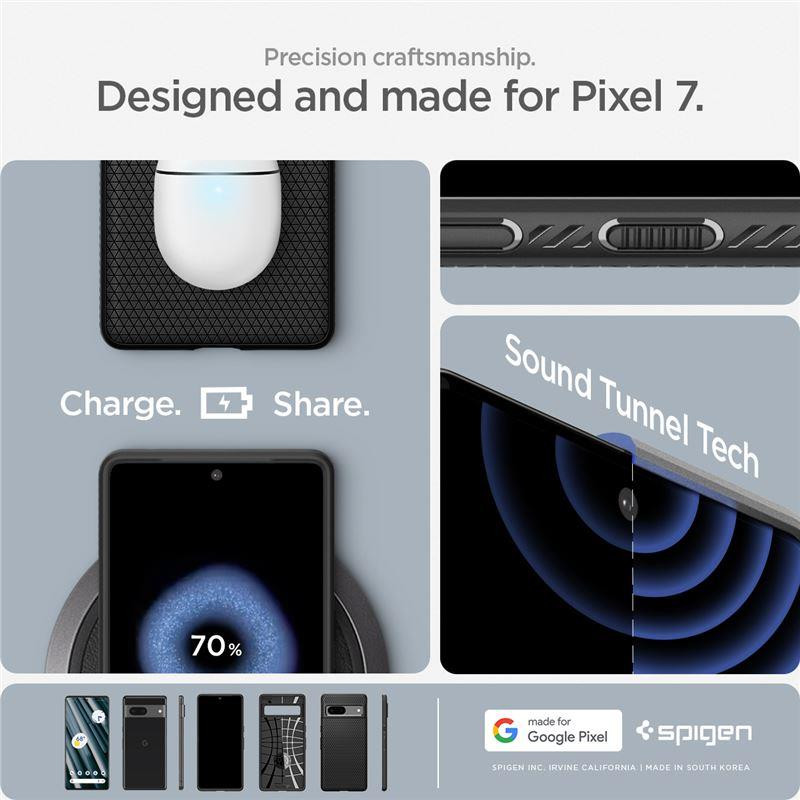 Spigen Liquid Air dėklas, skirtas Google Pixel 7 – matinė juoda