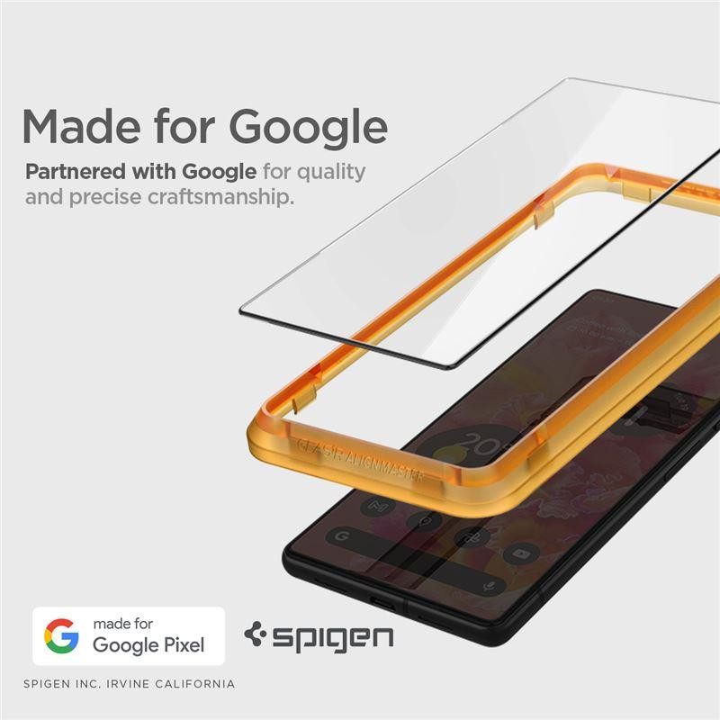 Spigen ALM Glas.tR Plonas grūdintas stiklas, skirtas Google Pixel 7 - 2 vnt.