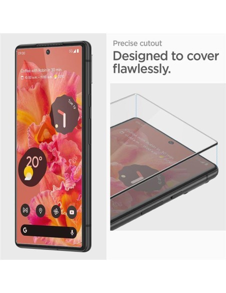 Spigen ALM Glas.tR Plonas grūdintas stiklas, skirtas Google Pixel 7 - 2 vnt. Spigen ALM Glas.tR Plonas grūdintas stiklas, skirtas Google Pixel 7 - 2 vnt.