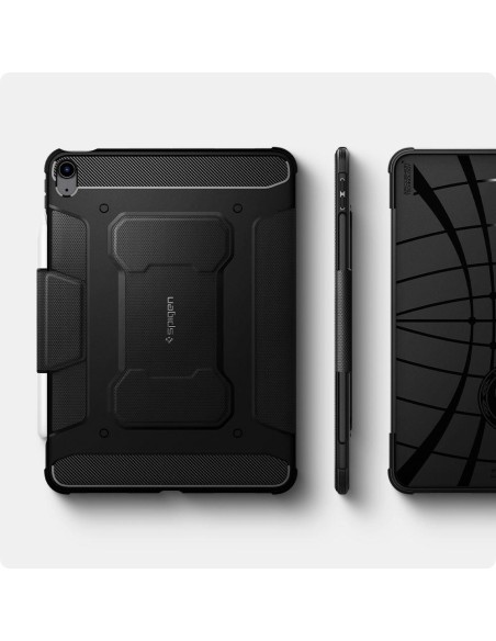 „Spigen Rugged Armor Pro“ dėklas, skirtas iPad Air 4 2020 / 5 2022 – juodas „Spigen Rugged Armor Pro“ dėklas, skirtas iPad Air 4 2020 / 5 2022 – juodas