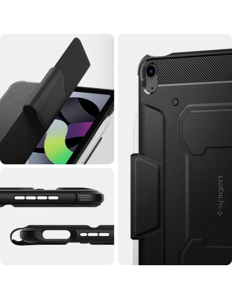 „Spigen Rugged Armor Pro“ dėklas, skirtas iPad Air 4 2020 / 5 2022 – juodas „Spigen Rugged Armor Pro“ dėklas, skirtas iPad Air 4 2020 / 5 2022 – juodas