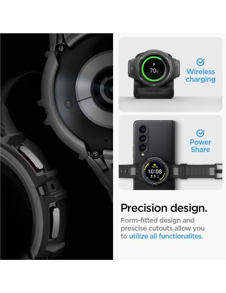 Spigen Rugged Armor Pro dėklas su dirželiu, skirtas Samsung Galaxy Watch 5 Pro (45 mm) - juodas Spigen Rugged Armor Pro dėklas su dirželiu, skirtas Samsung Galaxy Watch 5 Pro (45 mm) - juodas