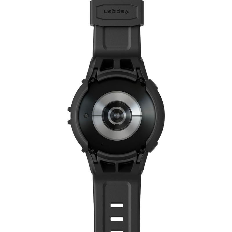 Spigen Rugged Armor Pro dėklas su dirželiu, skirtas Samsung Galaxy Watch 5 Pro (45 mm) - juodas