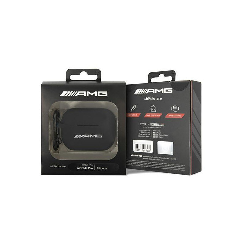AMG Silicone Big Logo dėklas, skirtas AirPods Pro - juodas