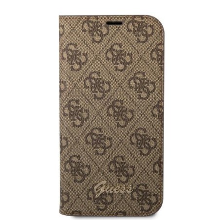 Guess 4G Vintage Gold Logo dėklas, skirtas iPhone 14 Pro - rudas Guess 4G Vintage Gold Logo dėklas, skirtas iPhone 14 Pro - rudas
