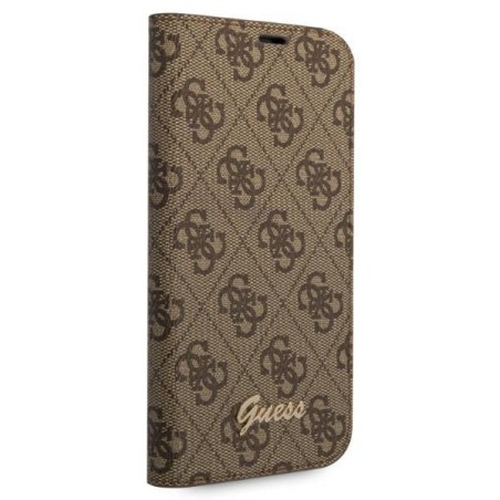 Guess 4G Vintage Gold Logo dėklas, skirtas iPhone 14 Pro - rudas Guess 4G Vintage Gold Logo dėklas, skirtas iPhone 14 Pro - rudas
