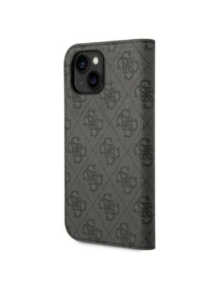 Guess 4G Vintage Gold Logo dėklas, skirtas iPhone 14 Plus - juodas Guess 4G Vintage Gold Logo dėklas, skirtas iPhone 14 Plus - juodas