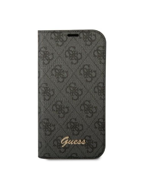Guess 4G Vintage Gold Logo dėklas, skirtas iPhone 14 Plus - juodas Guess 4G Vintage Gold Logo dėklas, skirtas iPhone 14 Plus - juodas