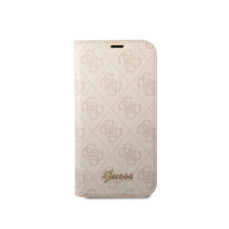 Guess 4G Vintage Gold Logo dėklas, skirtas iPhone 14 Plus - rožinis