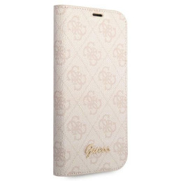 Guess 4G Vintage Gold Logo dėklas, skirtas iPhone 14 Plus - rožinis