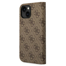 Guess 4G Vintage Gold Logo dėklas, skirtas iPhone 14 Plus - rudas