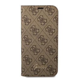 Guess 4G Vintage Gold Logo dėklas, skirtas iPhone 14 Plus - rudas
