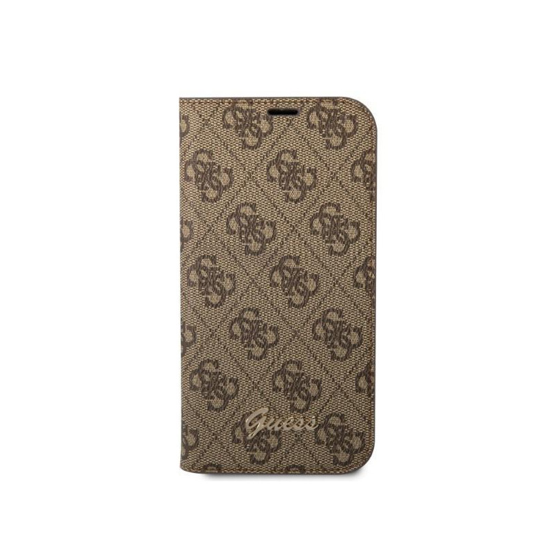 Guess 4G Vintage Gold Logo dėklas, skirtas iPhone 14 Plus - rudas