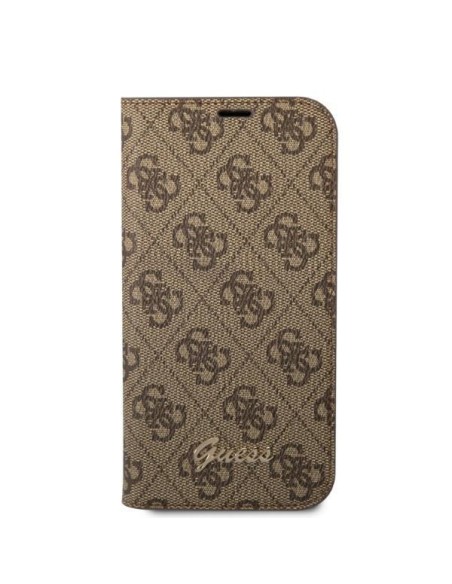 Guess 4G Vintage Gold Logo dėklas, skirtas iPhone 14 Plus - rudas Guess 4G Vintage Gold Logo dėklas, skirtas iPhone 14 Plus - rudas