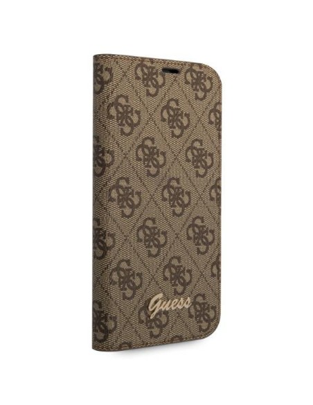 Guess 4G Vintage Gold Logo dėklas, skirtas iPhone 14 Plus - rudas Guess 4G Vintage Gold Logo dėklas, skirtas iPhone 14 Plus - rudas