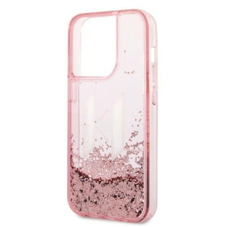Karl Lagerfeld Liquid Glitter Big KL dėklas iPhone 14 Pro - rožinis Karl Lagerfeld Liquid Glitter Big KL dėklas iPhone 14 Pro - rožinis