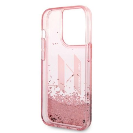 Karl Lagerfeld Liquid Glitter Big KL dėklas iPhone 14 Pro - rožinis Karl Lagerfeld Liquid Glitter Big KL dėklas iPhone 14 Pro - rožinis