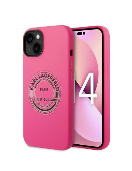 Karl Lagerfeld Silicone RSG dėklas iPhone 14 Plus - rožinis Karl Lagerfeld Silicone RSG dėklas iPhone 14 Plus - rožinis