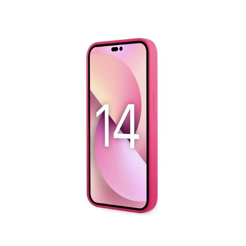 Karl Lagerfeld Silicone RSG dėklas iPhone 14 Plus - rožinis