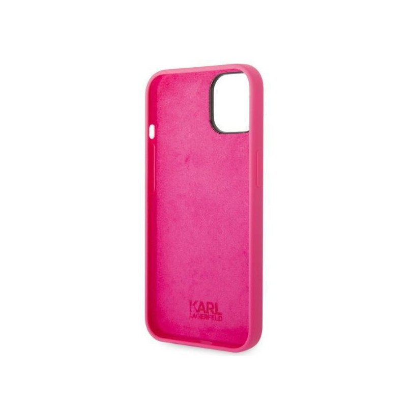 Karl Lagerfeld Silicone RSG dėklas iPhone 14 Plus - rožinis