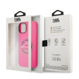 Karl Lagerfeld Silicone RSG dėklas iPhone 14 Plus - rožinis
