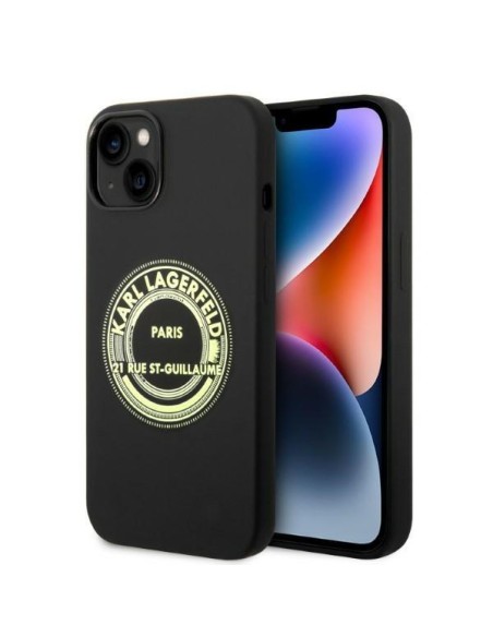 Karl Lagerfeld Silicone RSG dėklas iPhone 14 Plus - juodas Karl Lagerfeld Silicone RSG dėklas iPhone 14 Plus - juodas