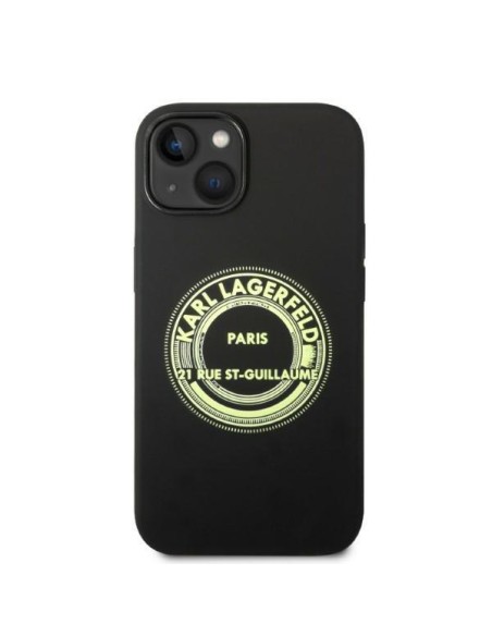 Karl Lagerfeld Silicone RSG dėklas iPhone 14 Plus - juodas Karl Lagerfeld Silicone RSG dėklas iPhone 14 Plus - juodas