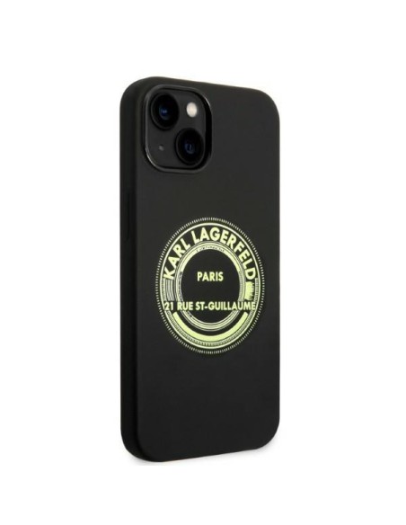 Karl Lagerfeld Silicone RSG dėklas iPhone 14 Plus - juodas Karl Lagerfeld Silicone RSG dėklas iPhone 14 Plus - juodas