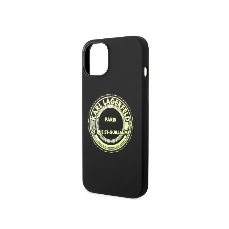 Karl Lagerfeld Silicone RSG dėklas iPhone 14 Plus - juodas