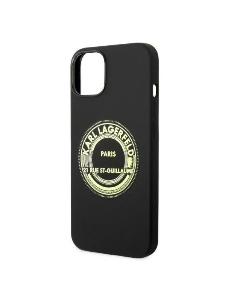 Karl Lagerfeld Silicone RSG dėklas iPhone 14 Plus - juodas Karl Lagerfeld Silicone RSG dėklas iPhone 14 Plus - juodas