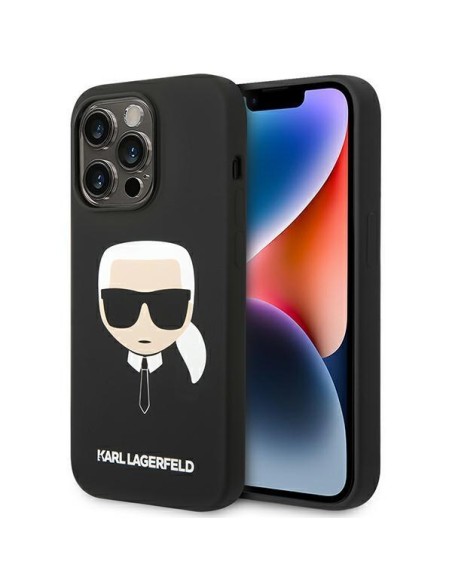 Karl Lagerfeld Silikoninis Karl& 39 s Head dėklas iPhone 14 Pro Max - juodas Karl Lagerfeld Silikoninis Karl& 39 s Head dėklas iPhone 14 Pro Max - juodas