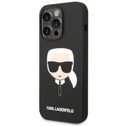 Karl Lagerfeld Silikoninis Karl& 39 s Head dėklas iPhone 14 Pro Max - juodas