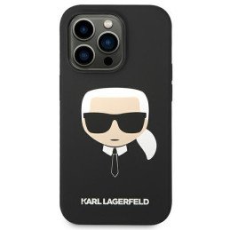 Karl Lagerfeld Silikoninis Karl& 39 s Head dėklas iPhone 14 Pro Max - juodas