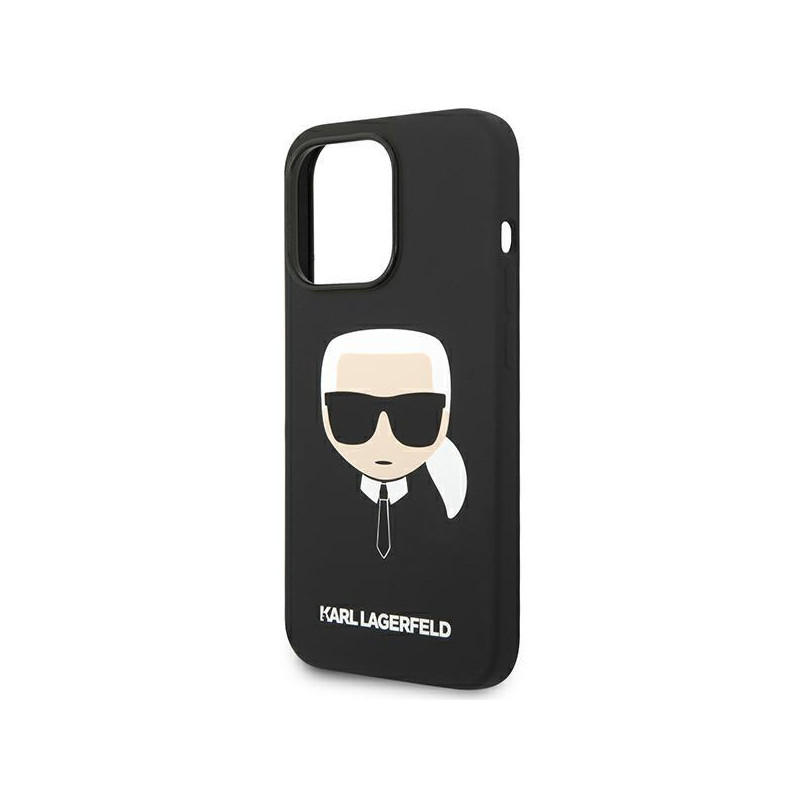 Karl Lagerfeld Silikoninis Karl& 39 s Head dėklas iPhone 14 Pro Max - juodas