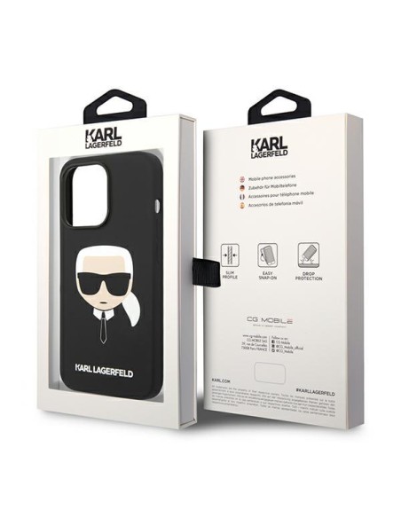 Karl Lagerfeld Silikoninis Karl& 39 s Head dėklas iPhone 14 Pro Max - juodas Karl Lagerfeld Silikoninis Karl& 39 s Head dėklas iPhone 14 Pro Max - juodas