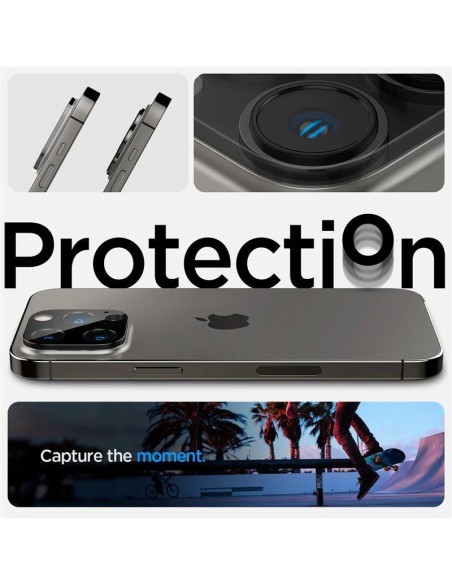 Spigen Optik.tR kameros apsauga iPhone 14 Pro / Pro Max / 15 Pro / Pro Max - Juoda 2 vnt. Spigen Optik.tR kameros apsauga iPhone 14 Pro / Pro Max / 15 Pro / Pro Max - Juoda 2 vnt.