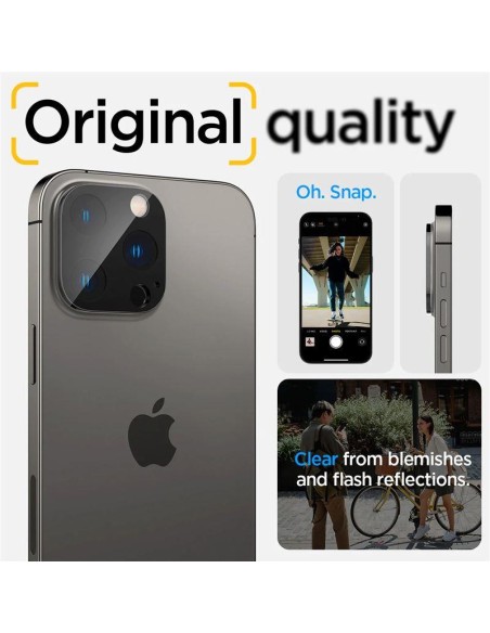 Spigen Optik.tR kameros apsauga iPhone 14 Pro / Pro Max / 15 Pro / Pro Max - Juoda 2 vnt. Spigen Optik.tR kameros apsauga iPhone 14 Pro / Pro Max / 15 Pro / Pro Max - Juoda 2 vnt.