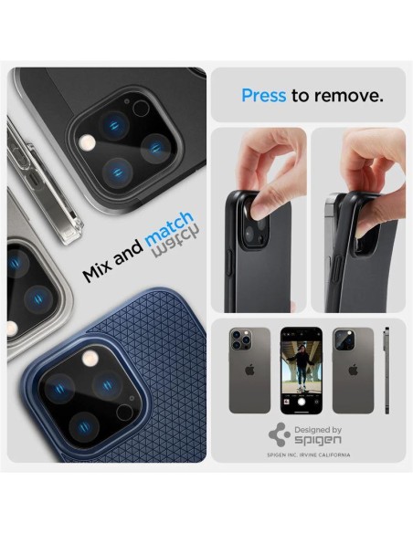 Spigen Optik.tR kameros apsauga iPhone 14 Pro / Pro Max / 15 Pro / Pro Max - Juoda 2 vnt. Spigen Optik.tR kameros apsauga iPhone 14 Pro / Pro Max / 15 Pro / Pro Max - Juoda 2 vnt.