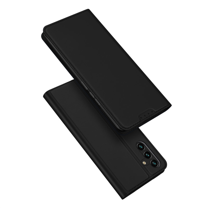 Dux Ducis Skin Pro dėklas, skirtas Samsung Galaxy A14 4G / 5G dangtelis su apverčiamu kortelių piniginės stovu juodas Dux Ducis Skin Pro dėklas, skirtas Samsung Galaxy A14 4G / 5G dangtelis su apverčiamu kortelių piniginės stovu juodas