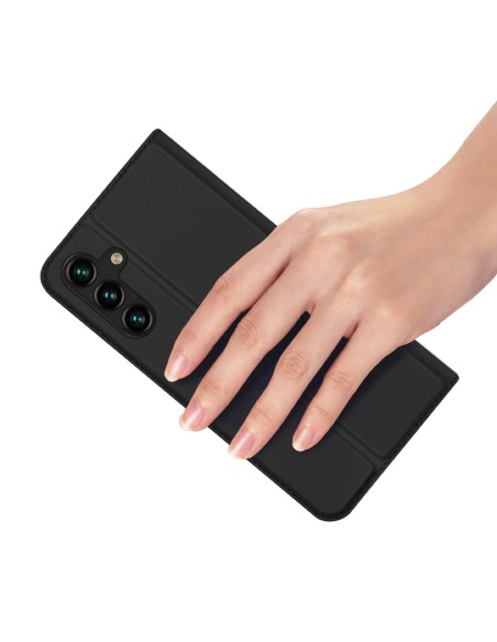 Dux Ducis Skin Pro dėklas, skirtas Samsung Galaxy A14 4G / 5G dangtelis su apverčiamu kortelių piniginės stovu juodas Dux Ducis Skin Pro dėklas, skirtas Samsung Galaxy A14 4G / 5G dangtelis su apverčiamu kortelių piniginės stovu juodas