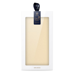 Dux Ducis Skin Pro dėklas, skirtas Samsung Galaxy A14 5G atverčiamas dangtelis kortelės piniginės stovas auksinis