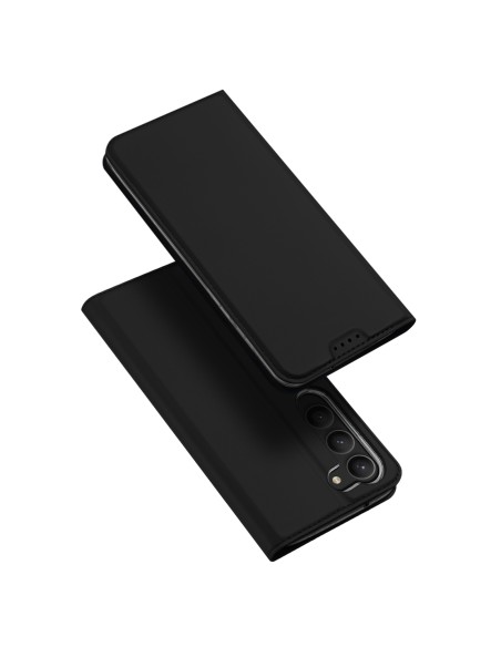 Dux Ducis Skin Pro dėklas, skirtas Samsung Galaxy S23 dangteliu su atvartu kortelės piniginės stovu juodas Dux Ducis Skin Pro dėklas, skirtas Samsung Galaxy S23 dangteliu su atvartu kortelės piniginės stovu juodas