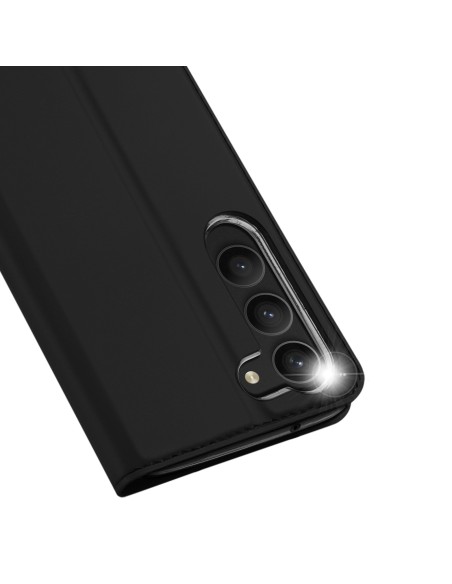 Dux Ducis Skin Pro dėklas, skirtas Samsung Galaxy S23 dangteliu su atvartu kortelės piniginės stovu juodas Dux Ducis Skin Pro dėklas, skirtas Samsung Galaxy S23 dangteliu su atvartu kortelės piniginės stovu juodas