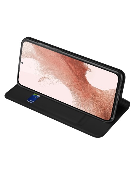 Dux Ducis Skin Pro dėklas, skirtas Samsung Galaxy S23 dangteliu su atvartu kortelės piniginės stovu juodas Dux Ducis Skin Pro dėklas, skirtas Samsung Galaxy S23 dangteliu su atvartu kortelės piniginės stovu juodas
