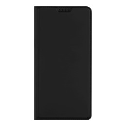 Dux Ducis Skin Pro dėklas, skirtas Samsung Galaxy S23 dangteliu su atvartu kortelės piniginės stovu juodas