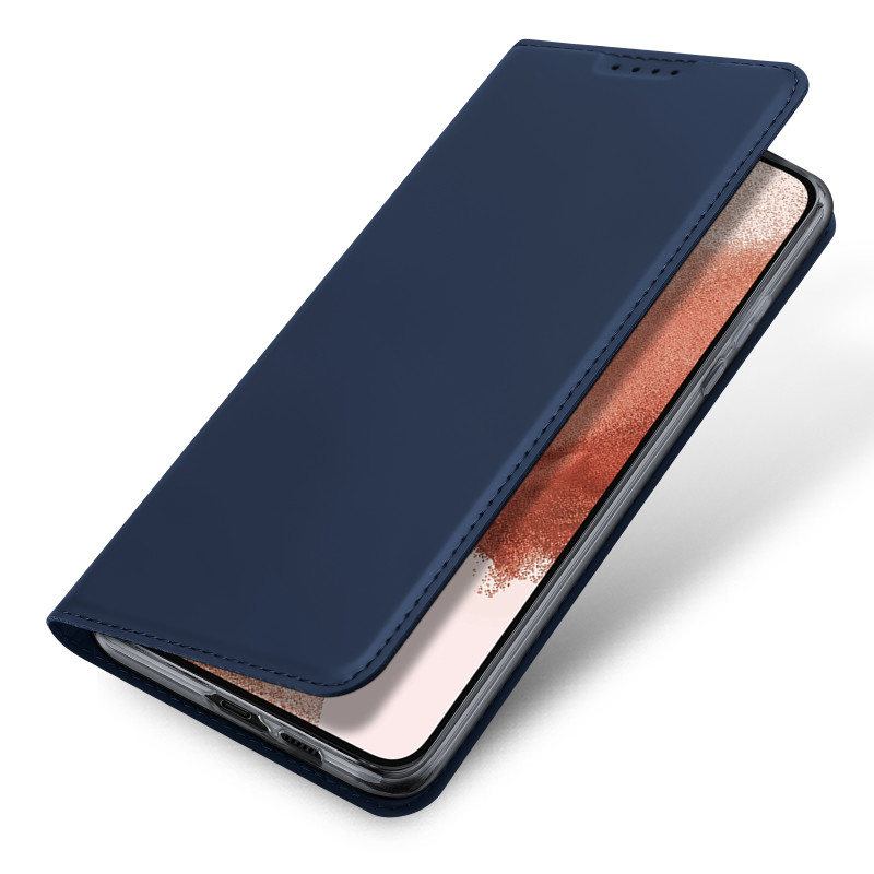 Dux Ducis Skin Pro dėklas, skirtas Samsung Galaxy S23+ dangtelis su atvartu kortelės piniginės stovu mėlynas