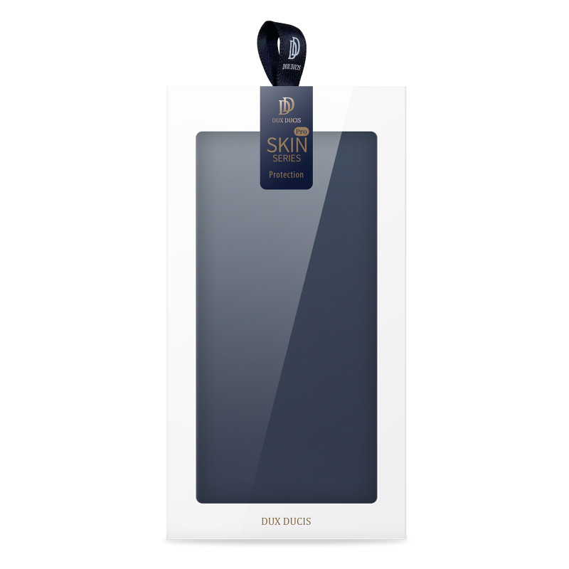 Dux Ducis Skin Pro dėklas, skirtas Samsung Galaxy S23+ dangtelis su atvartu kortelės piniginės stovu mėlynas