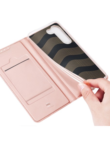 Dux Ducis Skin Pro dėklas, skirtas Samsung Galaxy S23+ dangtelis su atvartu kortelės piniginės stovu rožinis Dux Ducis Skin Pro dėklas, skirtas Samsung Galaxy S23+ dangtelis su atvartu kortelės piniginės stovu rožinis