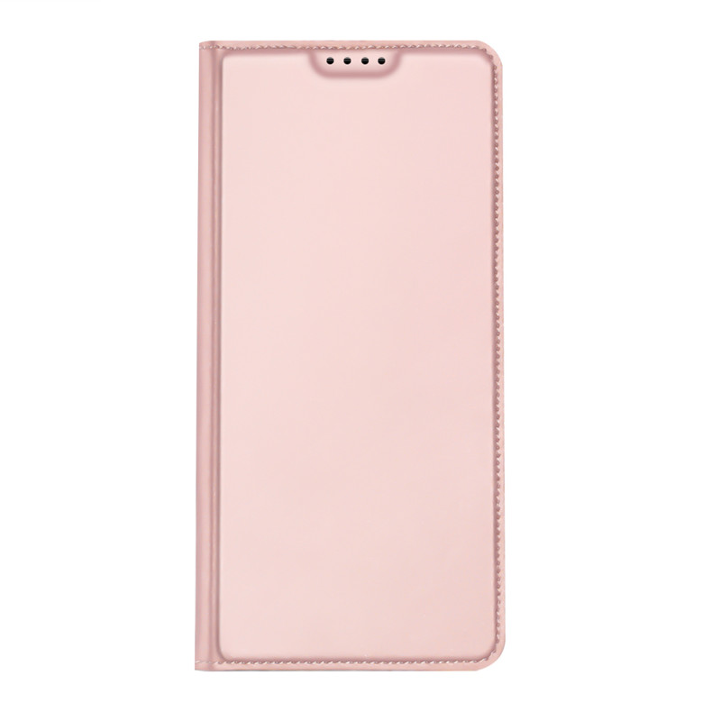 Dux Ducis Skin Pro dėklas, skirtas Samsung Galaxy S23+ dangtelis su atvartu kortelės piniginės stovu rožinis